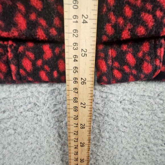 Bob Mackie Fleece Zip Front Jacket‎ Womens 2X Red Wearable Art Boho Faux Leather - Picture 14 of 16
